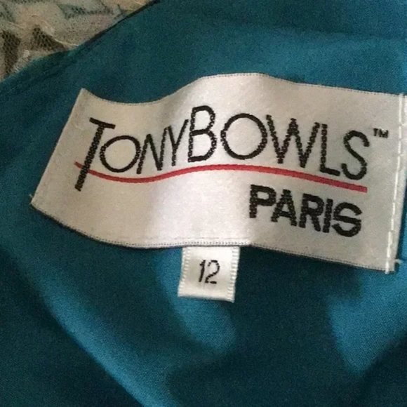 Tony Bowls Paris Satin Dress - Multi-Colored Abstract Print - 12 - Used - Picture 6 of 12